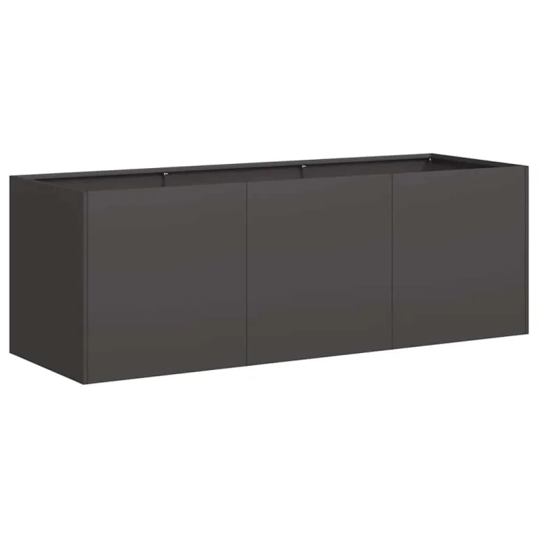 vidaXL Pflanzgefäß Schwarz 120 x 40 x 40 cm Kaltgewalzter Stahl – Bild 1