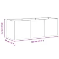 vidaXL Pflanzgefäß Schwarz 120 x 40 x 40 cm Kaltgewalzter Stahl - Thumbnail 2