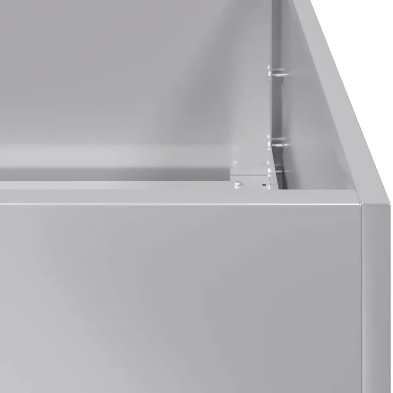 vidaXL Pflanzkübel 80x80x80 cm Verzinkter Stahl, Pflanzschale, Garten-Garten-Pflanzkübel, Outdoor-Pflanzgefäß, Hochbeet, Pflanzgefäß, Blumenkasten – Bild 8