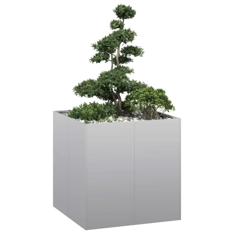 vidaXL Pflanzkübel 80x80x80 cm Verzinkter Stahl, Pflanzschale, Garten-Garten-Pflanzkübel, Outdoor-Pflanzgefäß, Hochbeet, Pflanzgefäß, Blumenkasten – Bild 1