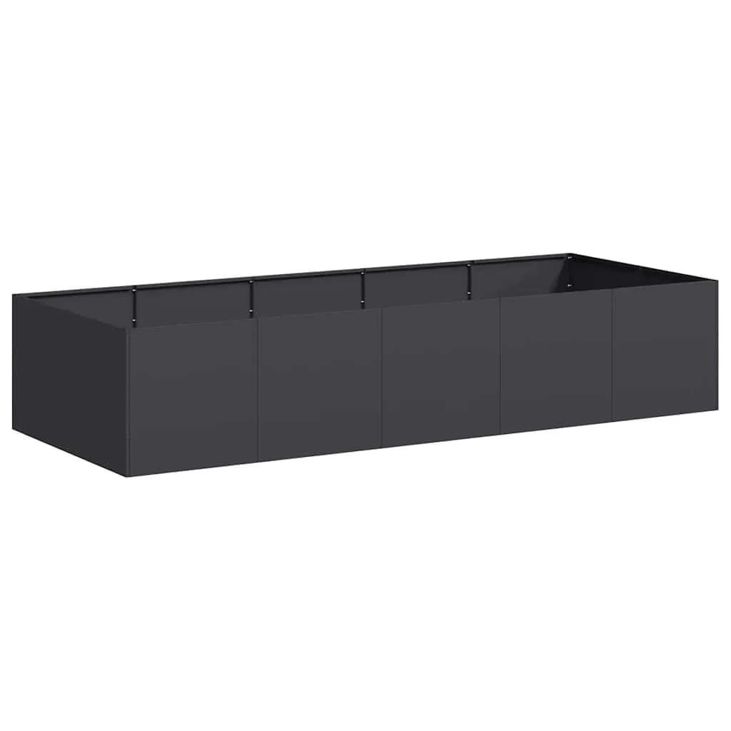vidaXL Pflanzgefäß Schwarz 200x80x40 cm Stahl, Pflanzschale, Garten-Garten-Pflanzkübel, Outdoor-Pflanzgefäß, Hochbeet, Pflanzgefäß, Blumenkasten - Bild 1