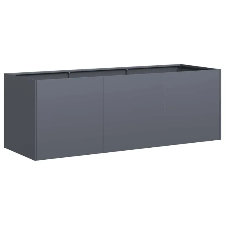 vidaXL Pflanzgefäß Anthrazit 120 x 40 x 40 cm Kaltgewalzter Stahl – Bild 1