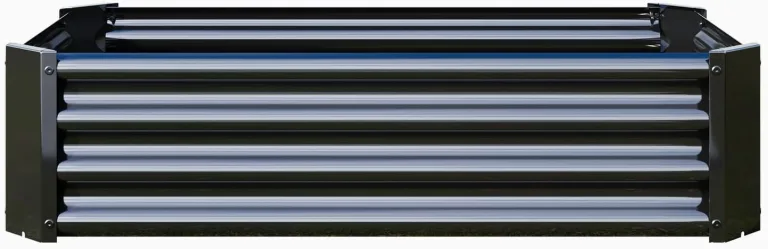 Hochbeet-Set aus Verzinkter Metall, Pflanzbeet Hochbeete für Garten, 120x60x30 cm, Hochbeete-kit für Gemüse Blumen Sukkulenten Kräuter, Blumenbeet & Pflanzentrog, Rechteckig, Schwarz – Bild 6