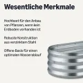 Amazon Basics Hochbeet, Verzinkter Stahl, 121,9cm x 61cm x 30,5cm, 1 Pack, Silber - Thumbnail 2