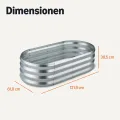 Amazon Basics Hochbeet, Verzinkter Stahl, 121,9cm x 61cm x 30,5cm, 1 Pack, Silber - Thumbnail 5