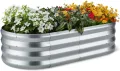Amazon Basics Hochbeet, Verzinkter Stahl, 121,9cm x 61cm x 30,5cm, 1 Pack, Silber - Thumbnail 1