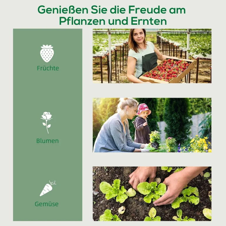 Outsunny Gewächshaus mit Rolle, Regale, winterfest Foliengewächshaus aus Stahl, Treibhaus für Balkon, Garten, Tomatenhaus 69 x 50 x 165 cm, Tomatengewächshaus für Tomaten, Blumen, Pflanzen Transparent – Bild 6