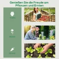 Outsunny Gewächshaus mit Rolle, Regale, winterfest Foliengewächshaus aus Stahl, Treibhaus für Balkon, Garten, Tomatenhaus 69 x 50 x 165 cm, Tomatengewächshaus für Tomaten, Blumen, Pflanzen Transparent - Thumbnail 6