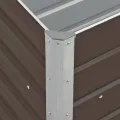 Myheimly Garten-Hochbeet Verzinkter Stahl 240×40×77 cm Braun - Thumbnail 5