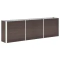 Myheimly Garten-Hochbeet Verzinkter Stahl 240×40×77 cm Braun - Thumbnail 1