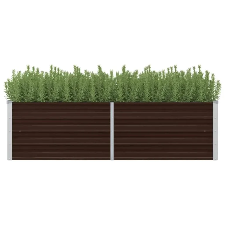 Myheimly Garten-Hochbeet Braun 240 x 80 x 45 cm Verzinkter Stahl – Bild 9