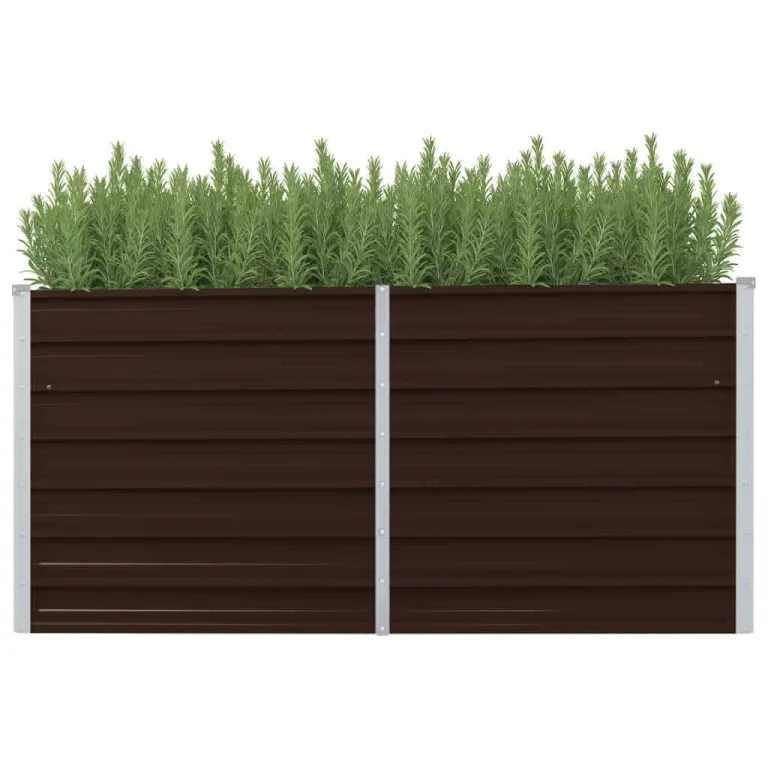 Myheimly Garten-Hochbeet Braun 240 x 80 x 45 cm Verzinkter Stahl – Bild 10