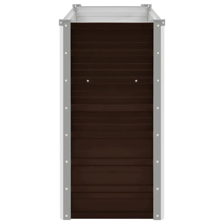 Myheimly Garten-Hochbeet Blumenkasten Pflanzkasten Pflanzkübel Blumenkübel Pflanztopf Blumentopf Gemüsebeet Pflanzbeet Braun 160 x 40 x 77 cm Verzinkter Stahl – Bild 4