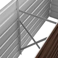 Myheimly Garten-Hochbeet Blumenkasten Pflanzkasten Pflanzkübel Blumenkübel Pflanztopf Blumentopf Gemüsebeet Pflanzbeet Braun 160 x 40 x 77 cm Verzinkter Stahl - Thumbnail 6