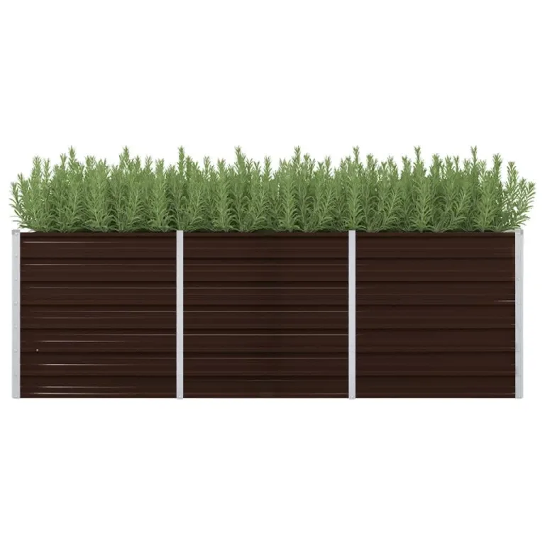 Myheimly Garten-Hochbeet Braun 320 x 80 x 77 cm Verzinkter Stahl – Bild 9