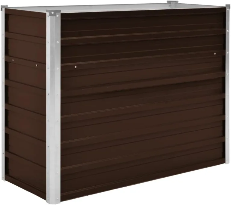 Garten-Hochbeet Braun 100 x 40 x 77 cm Verzinkter Stahl – Bild 3