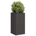 vidaXL Pflanzkübel Schwarz 40x40x80 cm Kaltgewalzter Stahl, Pflanzschale, Garten-Garten-Pflanzkübel, Outdoor-Pflanzgefäß, Hochbeet, Pflanzgefäß - Thumbnail 4