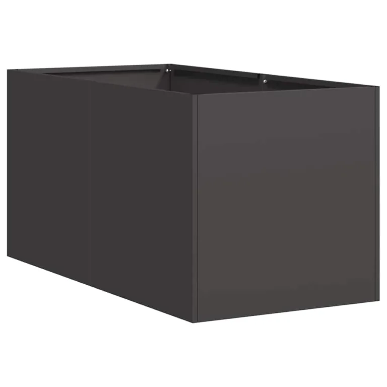 vidaXL Pflanzkübel Schwarz 40x80x40 cm Kaltgewalzter Stahl, Pflanzschale, Garten-Garten-Pflanzkübel, Outdoor-Pflanzgefäß, Hochbeet, Pflanzgefäß – Bild 1