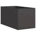 vidaXL Pflanzkübel Schwarz 40x80x40 cm Kaltgewalzter Stahl, Pflanzschale, Garten-Garten-Pflanzkübel, Outdoor-Pflanzgefäß, Hochbeet, Pflanzgefäß - Thumbnail 1