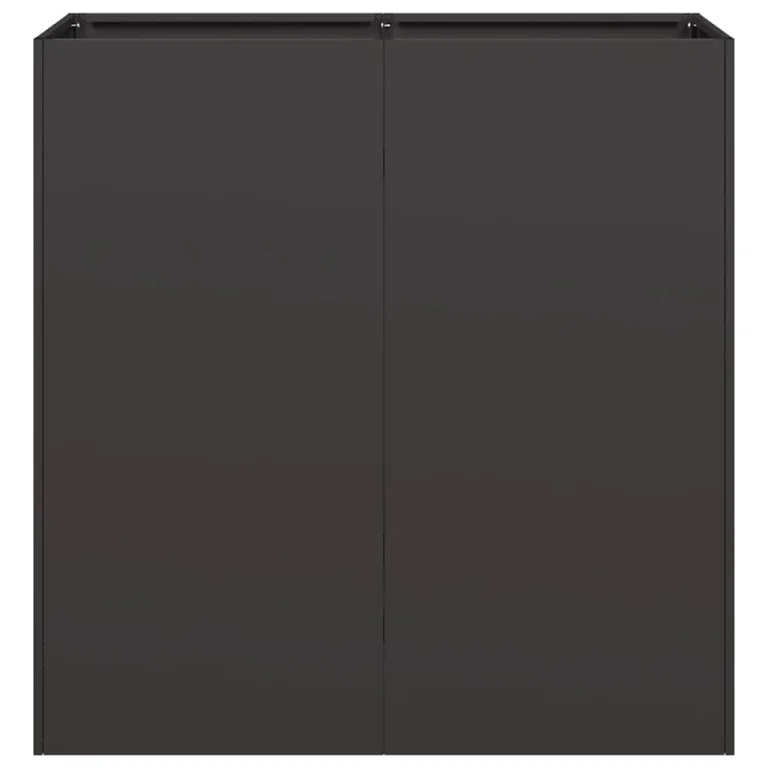 vidaXL Pflanzkübel Schwarz 80x40x80 cm Kaltgewalzter Stahl, Pflanzschale, Garten-Garten-Pflanzkübel, Outdoor-Pflanzgefäß, Hochbeet, Pflanzgefäß – Bild 5