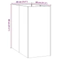 vidaXL Pflanzkübel Schwarz 40x80x80 cm Stahl, Pflanzschale, Garten-Garten-Pflanzkübel, Outdoor-Pflanzgefäß, Hochbeet, Pflanzgefäß, Blumenkasten - Thumbnail 2