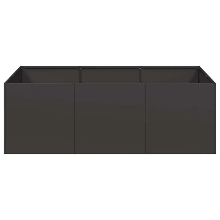 vidaXL Pflanzkübel Schwarz 120x80x40 cm Stahl, Pflanzschale, Garten-Garten-Pflanzkübel, Outdoor-Pflanzgefäß, Hochbeet, Pflanzgefäß, Blumenkasten – Bild 6