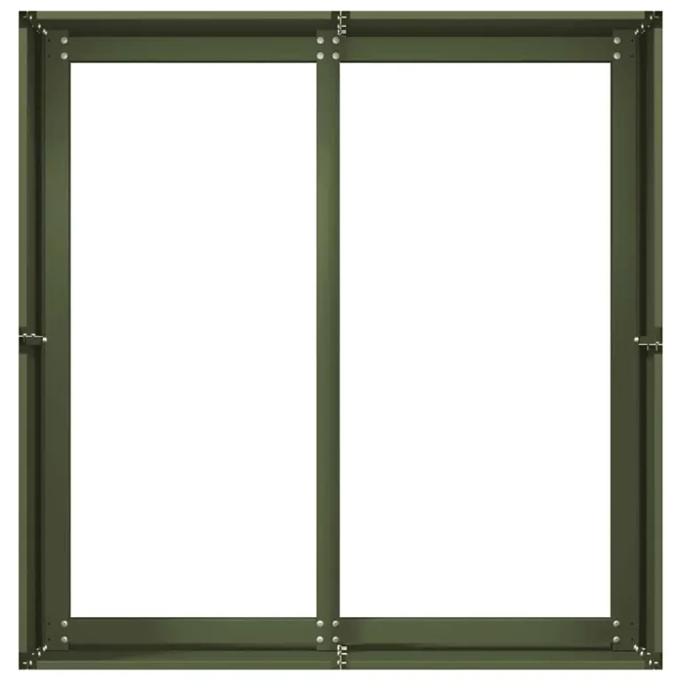 vidaXL Pflanzkübel Olivgrün 80x80x40 cm Kaltgewalzter Stahl, Pflanzschale, Garten-Garten-Pflanzkübel, Outdoor-Pflanzgefäß, Hochbeet, Pflanzgefäß – Bild 5