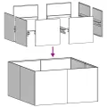 vidaXL Pflanzkübel Olivgrün 80x80x40 cm Kaltgewalzter Stahl, Pflanzschale, Garten-Garten-Pflanzkübel, Outdoor-Pflanzgefäß, Hochbeet, Pflanzgefäß - Thumbnail 6