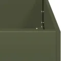 vidaXL Pflanzkübel Olivgrün 80x80x40 cm Kaltgewalzter Stahl, Pflanzschale, Garten-Garten-Pflanzkübel, Outdoor-Pflanzgefäß, Hochbeet, Pflanzgefäß - Thumbnail 7