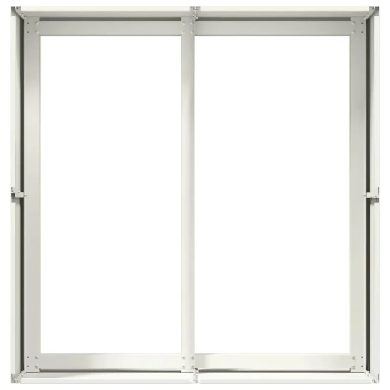 vidaXL Pflanzkübel Weiß 80x80x40 cm Kaltgewalzter Stahl, Pflanzschale, Garten-Garten-Pflanzkübel, Outdoor-Pflanzgefäß, Hochbeet, Pflanzgefäß – Bild 5