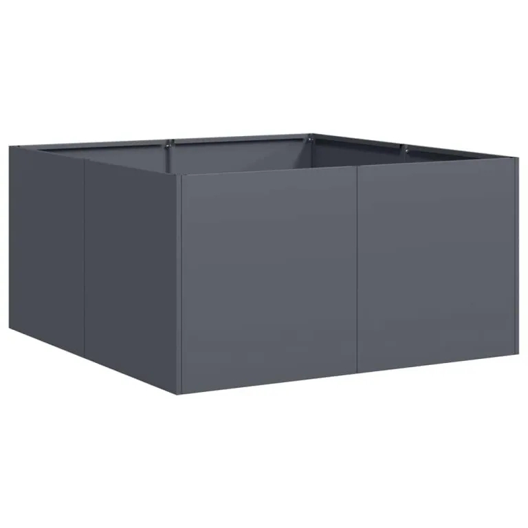 vidaXL Pflanzkübel Anthrazit 80x80x40 cm Kaltgewalzter Stahl, Pflanzschale, Garten-Garten-Pflanzkübel, Outdoor-Pflanzgefäß, Hochbeet, Pflanzgefäß – Bild 1