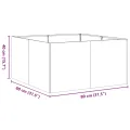vidaXL Pflanzkübel Anthrazit 80x80x40 cm Kaltgewalzter Stahl, Pflanzschale, Garten-Garten-Pflanzkübel, Outdoor-Pflanzgefäß, Hochbeet, Pflanzgefäß - Thumbnail 3