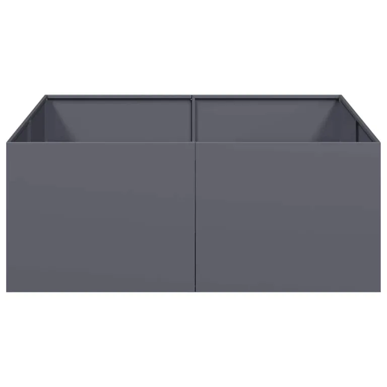 vidaXL Pflanzgefäß Anthrazit 100x100x40 cm Stahl, Pflanzschale, Garten-Garten-Pflanzkübel, Outdoor-Pflanzgefäß, Hochbeet, Pflanzgefäß, Blumenkasten – Bild 6