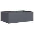 vidaXL Pflanzgefäß Weiß 100x100x80 cm Stahl, Pflanzschale, Garten-Garten-Pflanzkübel, Outdoor-Pflanzgefäß, Hochbeet, Pflanzgefäß, Blumenkasten - Thumbnail 9