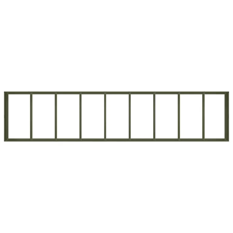 vidaXL Pflanzgefäß Olivgrün 360x80x40 cm Stahl, Pflanzschale, Garten-Garten-Pflanzkübel, Outdoor-Pflanzgefäß, Hochbeet, Pflanzgefäß, Blumenkasten – Bild 5