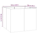 vidaXL Pflanzkübel Schwarz 100x100x80 cm Stahl, Pflanzschale, Garten-Garten-Pflanzkübel, Outdoor-Pflanzgefäß, Hochbeet, Pflanzgefäß, Blumenkasten - Thumbnail 3