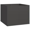 vidaXL Pflanzkübel Schwarz 100x100x80 cm Stahl, Pflanzschale, Garten-Garten-Pflanzkübel, Outdoor-Pflanzgefäß, Hochbeet, Pflanzgefäß, Blumenkasten - Thumbnail 4