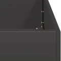 vidaXL Pflanzkübel Schwarz 100x100x80 cm Stahl, Pflanzschale, Garten-Garten-Pflanzkübel, Outdoor-Pflanzgefäß, Hochbeet, Pflanzgefäß, Blumenkasten - Thumbnail 8