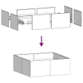 vidaXL Pflanzkübel Schwarz 100x100x40 cm Stahl, Pflanzschale, Garten-Garten-Pflanzkübel, Outdoor-Pflanzgefäß, Hochbeet, Pflanzgefäß, Blumenkasten - Thumbnail 6