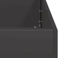vidaXL Pflanzkübel Schwarz 100x100x40 cm Stahl, Pflanzschale, Garten-Garten-Pflanzkübel, Outdoor-Pflanzgefäß, Hochbeet, Pflanzgefäß, Blumenkasten - Thumbnail 7