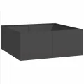 vidaXL Pflanzkübel Schwarz 100x100x40 cm Stahl, Pflanzschale, Garten-Garten-Pflanzkübel, Outdoor-Pflanzgefäß, Hochbeet, Pflanzgefäß, Blumenkasten - Thumbnail 1