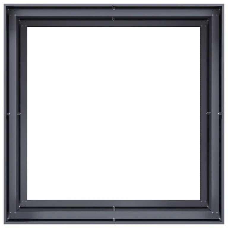 vidaXL Anthrazit Pflanzkübel 100x100x80 cm, Stahl, Outdoor, Modern, Hochbeet, Blumenkasten – Bild 5