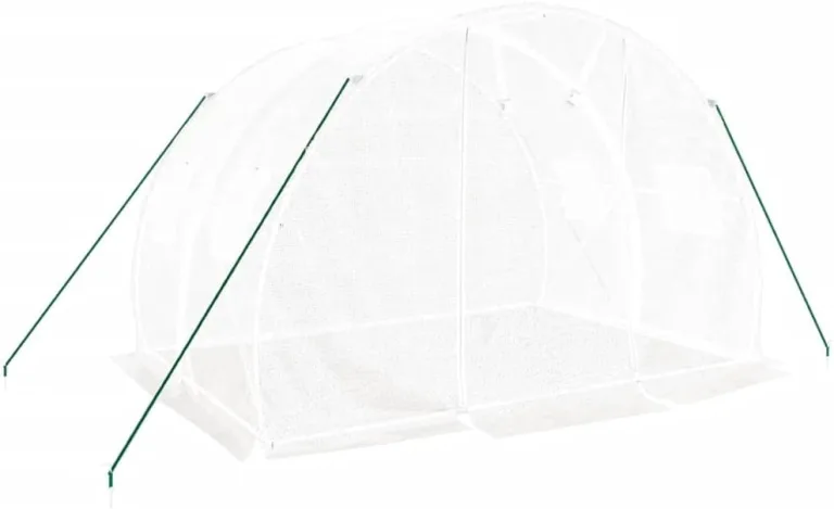 Gewächshaus mit Stahlrahmen Weiß 6 m² 3x2x2 m, Frühbeet, Tomatenhaus, Treibhaus, Greenhouse, Garten Zubehör – Bild 4