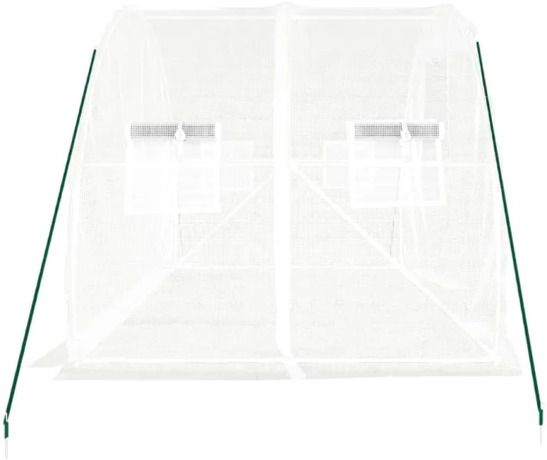 Gewächshaus mit Stahlrahmen Weiß 6 m² 3x2x2 m, Frühbeet, Tomatenhaus, Treibhaus, Greenhouse, Garten Zubehör – Bild 6