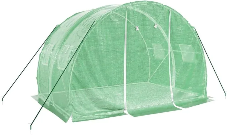 Gewächshaus mit Stahlrahmen Grün 6 m² 3x2x2 m, Frühbeet, Tomatenhaus, Treibhaus, Greenhouse, Garten Zubehör – Bild 4