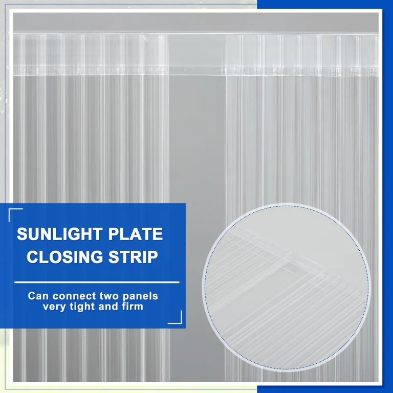 Polycarbonat-Gewächshausplatten, U-Steckverbinderprofil, U-Profil, U-K, U-Endkappe für Doppelwand-Gewächshausplatten, verhindert Staub, Regen, passend für 6 mm oder 4 mm Paneele, 6 m – Bild 4