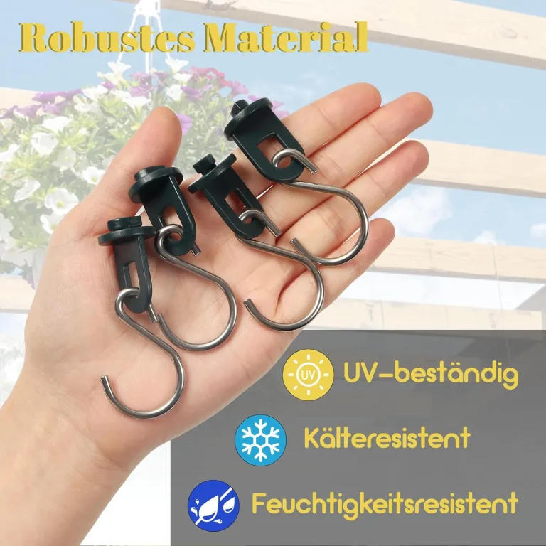 100x Gewächshausclips + 60x Haken, | Stabile Pflanzenhalter Gewächshaus Clips | Aufhängevorrichtungen für Gewächshaus | Perfekte Ösen Rankhilfe Clips Kunststoff, für Ihr Gewächshaus und Paradies – Bild 5