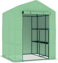 Gewächshaus mit Ablagen Stahl 143x143x195 cm, Frühbeet, Tomatenhaus, Treibhaus, Greenhouse, Garten Zubehör - Thumbnail 3