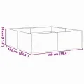 vidaXL Pflanzkübel Anthrazit 100x100x30 cm Stahl, Pflanzschale, Garten-Garten-Pflanzkübel, Outdoor-Pflanzgefäß, Hochbeet, Pflanzgefäß, Blumenkasten - Thumbnail 3