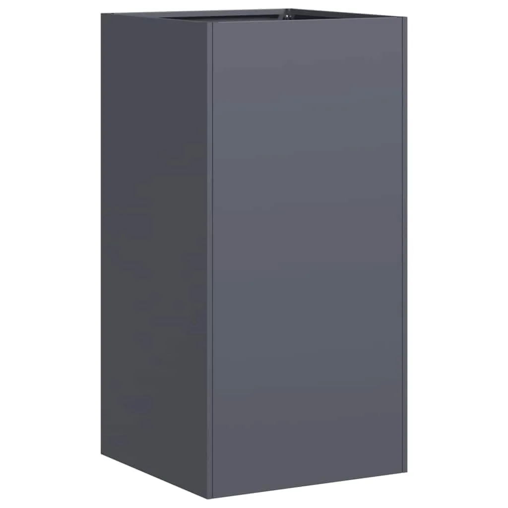 vidaXL Pflanzkübel Anthrazit 40x40x80 cm Kaltgewalzter Stahl, Pflanzschale, Garten-Garten-Pflanzkübel, Outdoor-Pflanzgefäß, Hochbeet, Pflanzgefäß - Bild 1